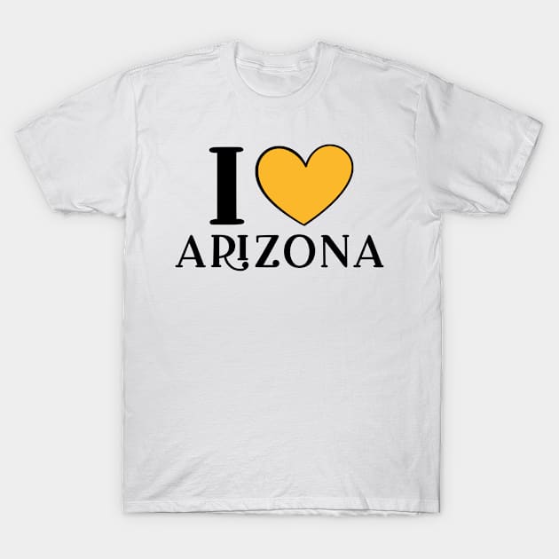 I Love Arizona State T-Shirt by BrightGift